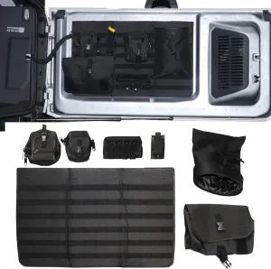 Tailgate Storage Bag for 2021 2022 2023 2024 2025 Ford Bronco 2/4 Door Interior Accessories Cargo Tools Organizer Rear Trunk Pockets Detachable Oxford Bags, 7Pcs/Set Black