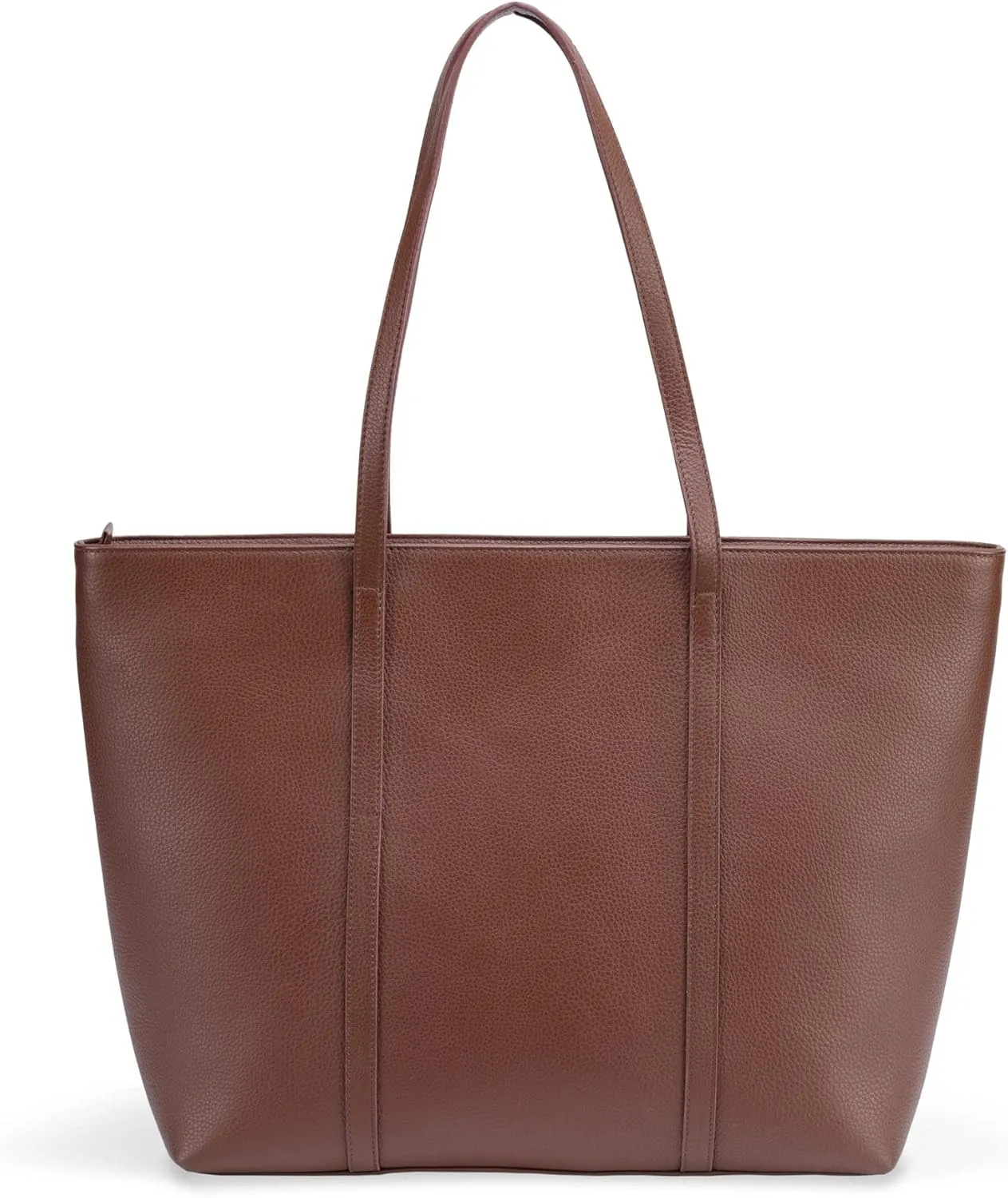 Tan & Loom Women's Genuine Leather Tote Bag | Long Handle Tote Bag (Large Espresso)