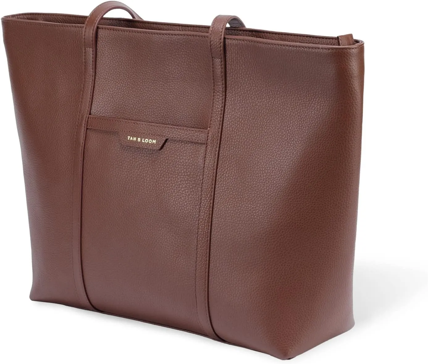 Tan & Loom Women's Genuine Leather Tote Bag | Long Handle Tote Bag (Large Espresso)