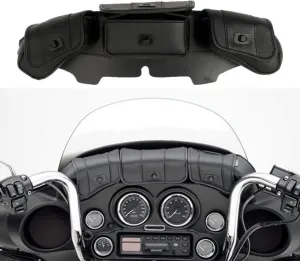 TCT-MT Windshield Saddle 3 Pouch Three Pocket Fairing Bag Fit For Harley Touring FLHT, FLHTC, FLHX, FLHTK, FLHTCU Electra Street Glide 1996-2013