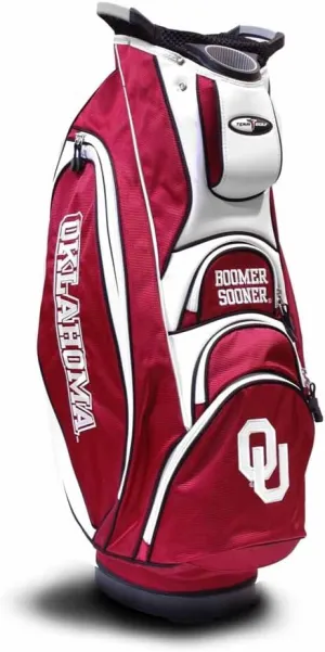 Team Golf NCAA 10-Way Top with Integrated Dual Handle & External Putter Well, Cooler Pocket, Padded Strap, Umbrella Holder & Removable Rain Hood