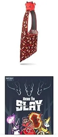 TeeTurtle - Game Night Bundle - Dragon Plushie Tote Bag   Here to Slay Base Game