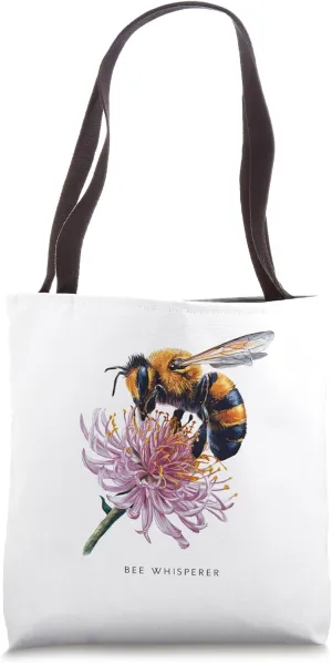 The Bee Whisperer Funny Honey Pollen Bees Beekeeping Hive Tote Bag