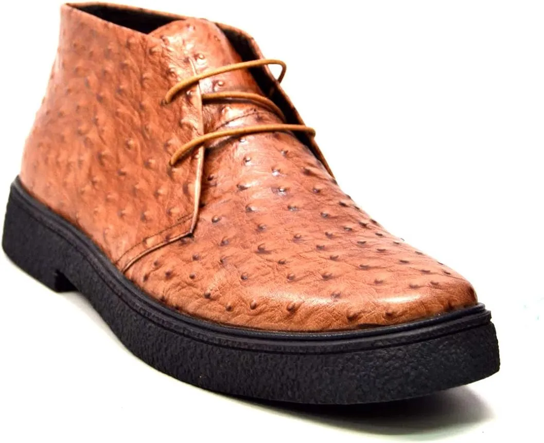 The Original British Walkers Men's Playboy High top Chukka Boot - Ostrich