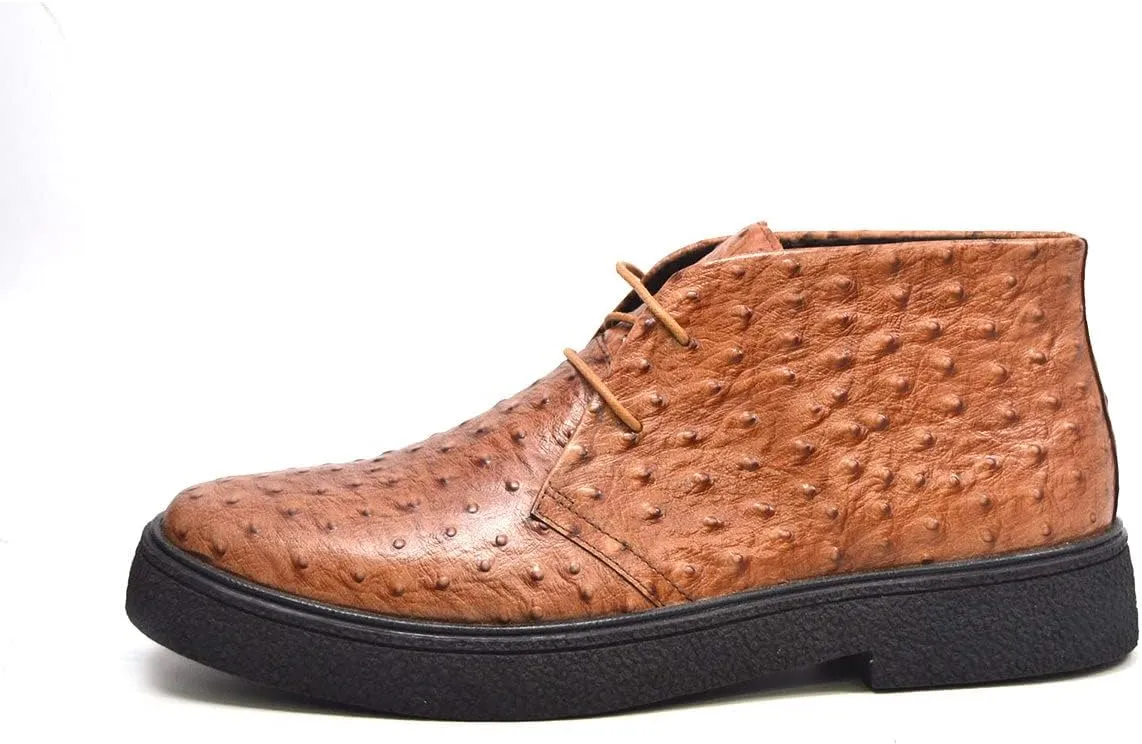 The Original British Walkers Men's Playboy High top Chukka Boot - Ostrich
