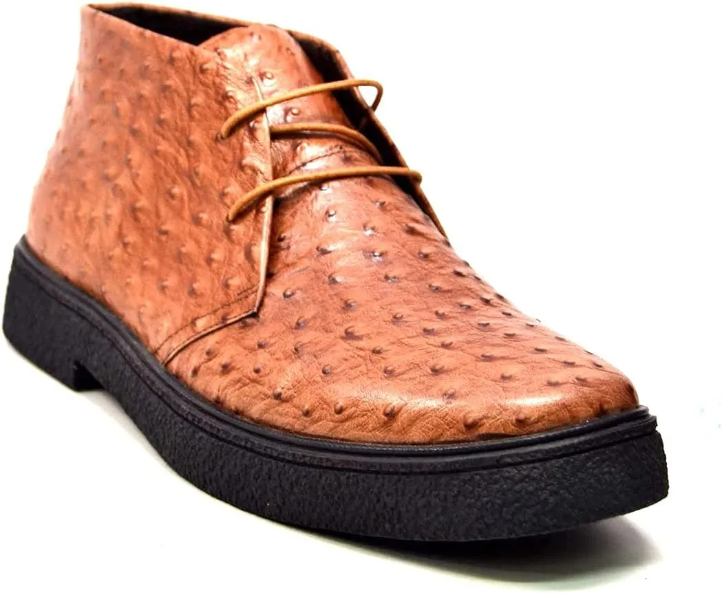 The Original British Walkers Men's Playboy High top Chukka Boot - Ostrich