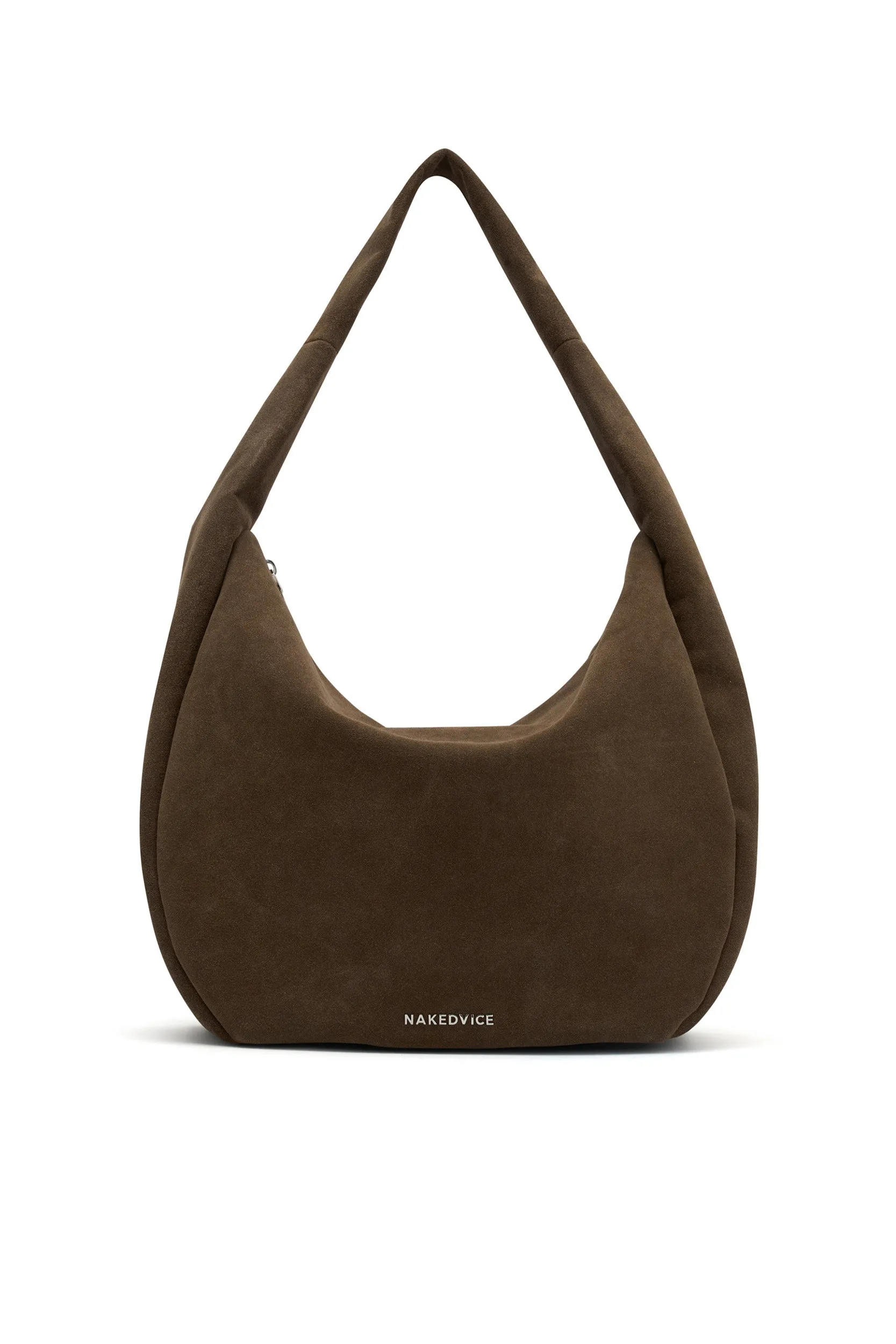 THE ZOE COCOA SUEDE BAG
