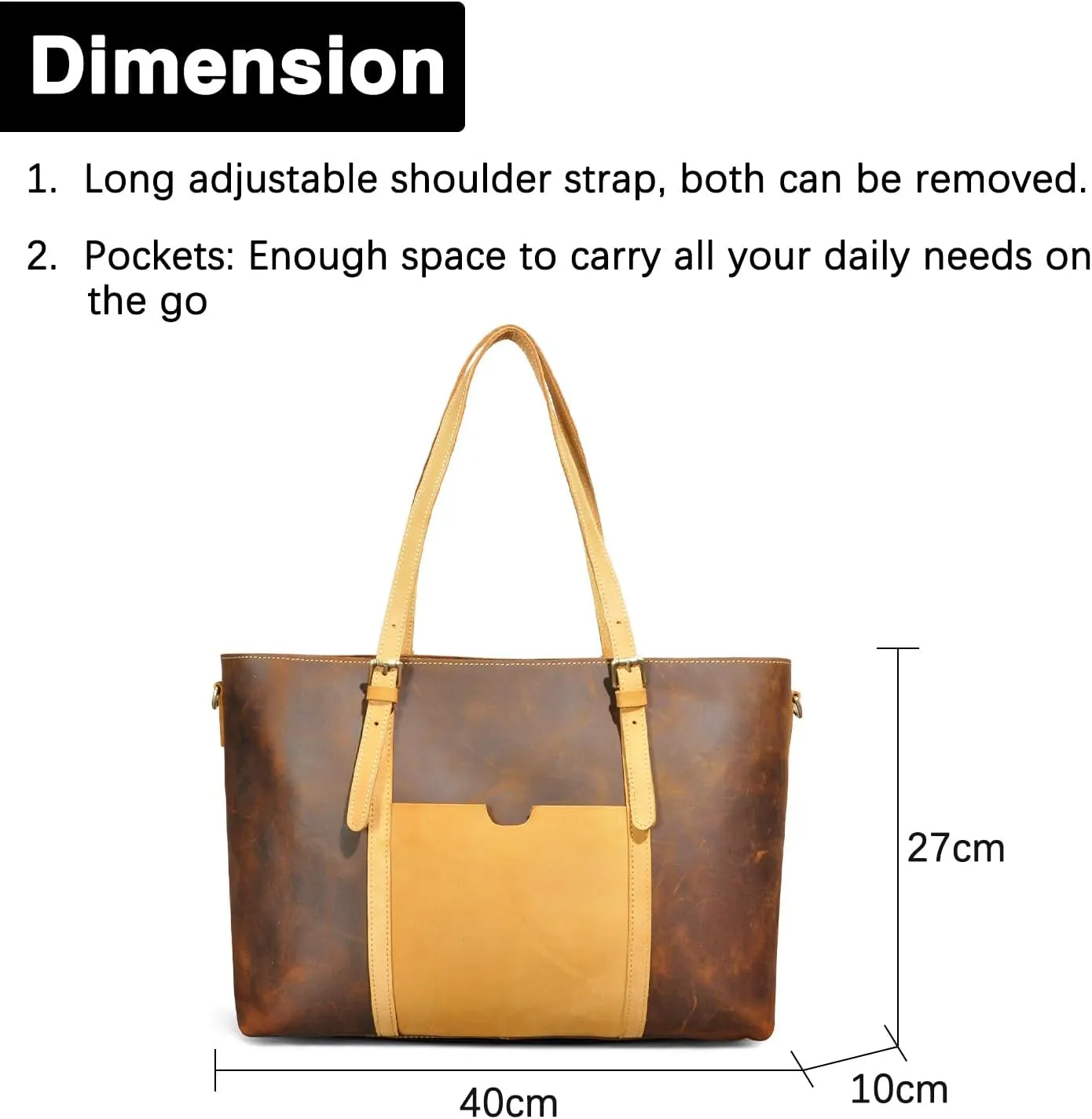 Thick Genuine Crazy Horse Leather Satchel Crossbody Handbag Top-Handle Shoulder Bag For Women 6640