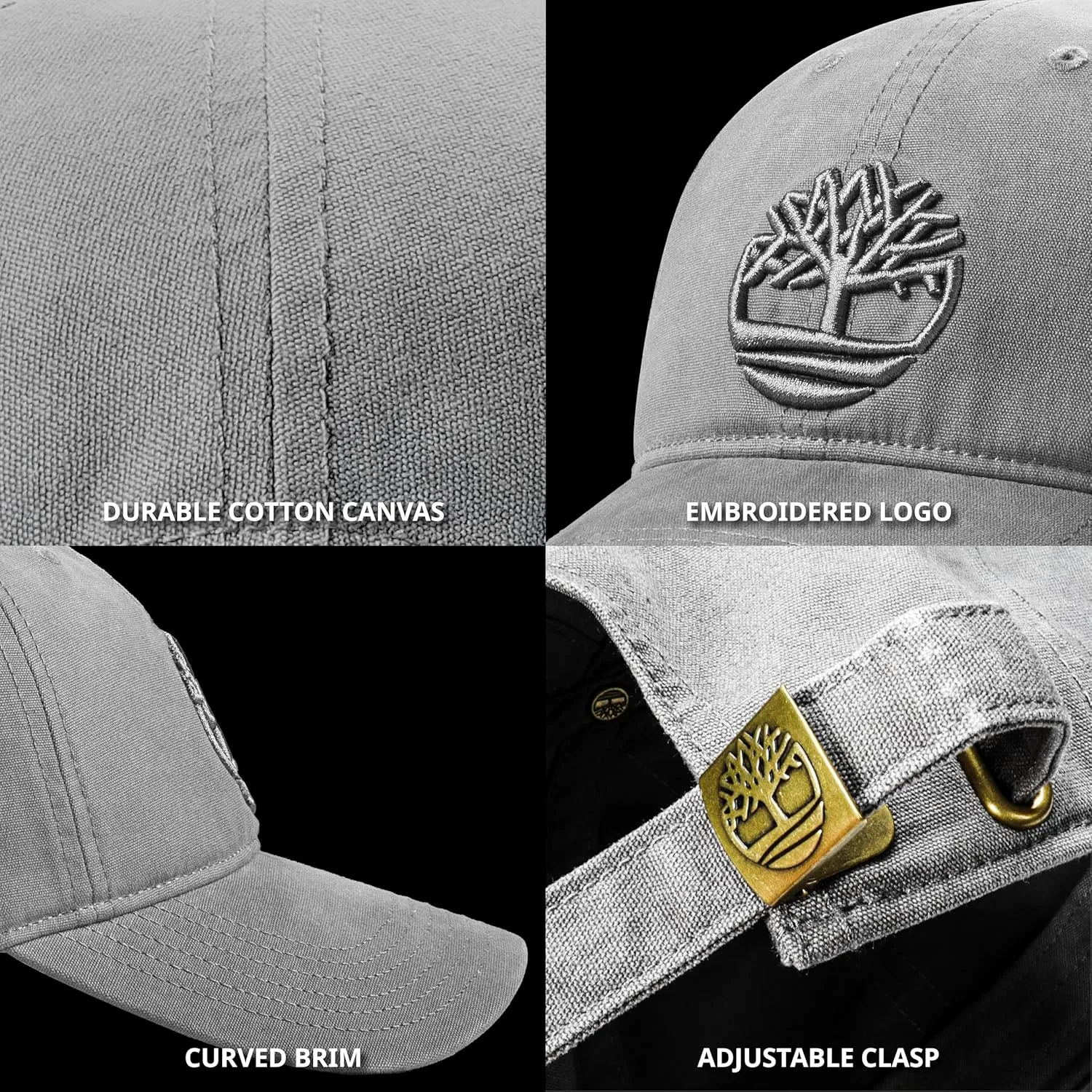 Timberland Soundview Men's Baseball Cap - Cotton Canvas, Adjustable, Lightweight & Stylish Hat for Outdoor Activities