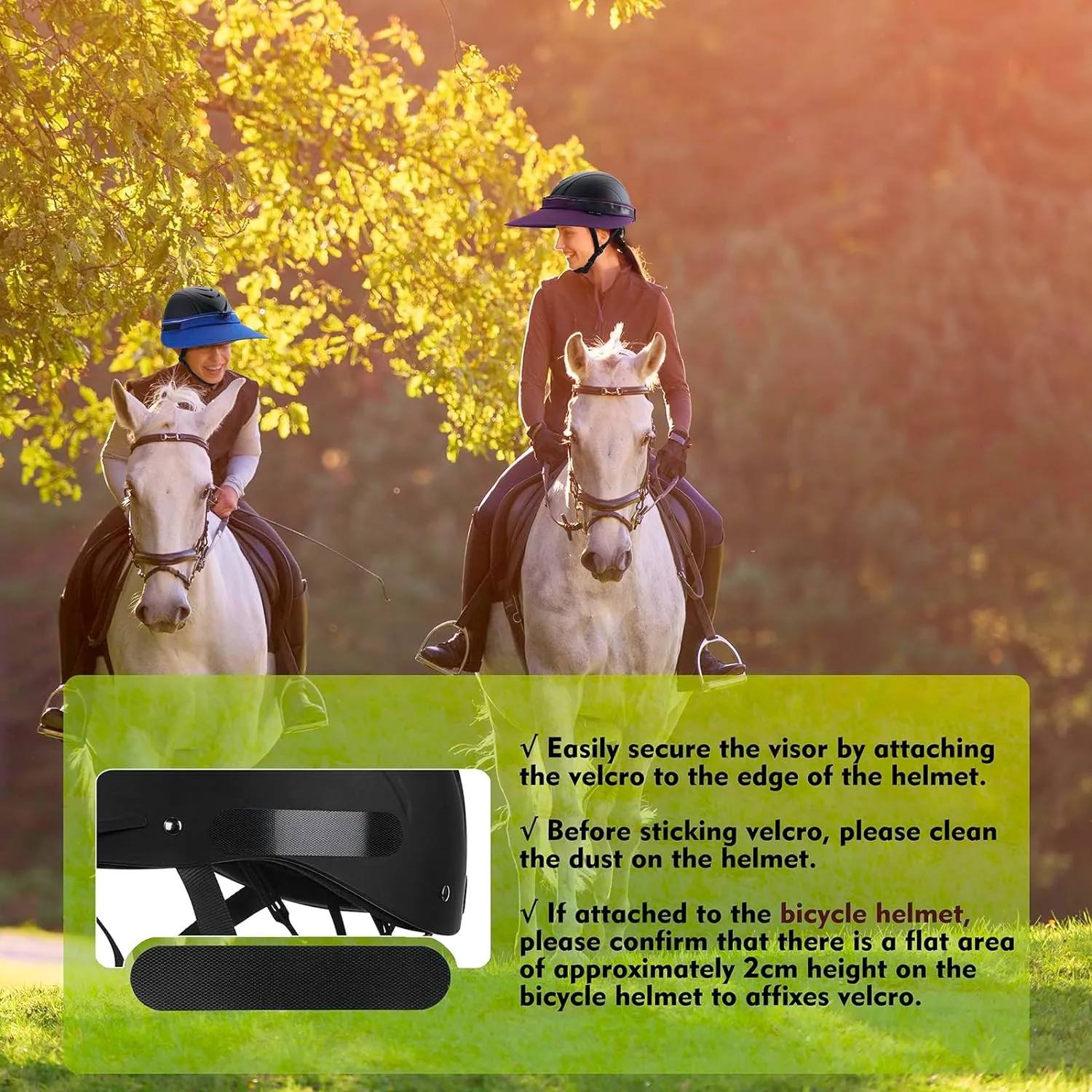 Tontron Horsriding Helmet Visor |Helmet Sunshade with Removable Neck Flap
