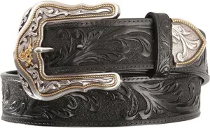 Tony Lama Men's Westerly Ride Leather Belt Reg And Big Black 44