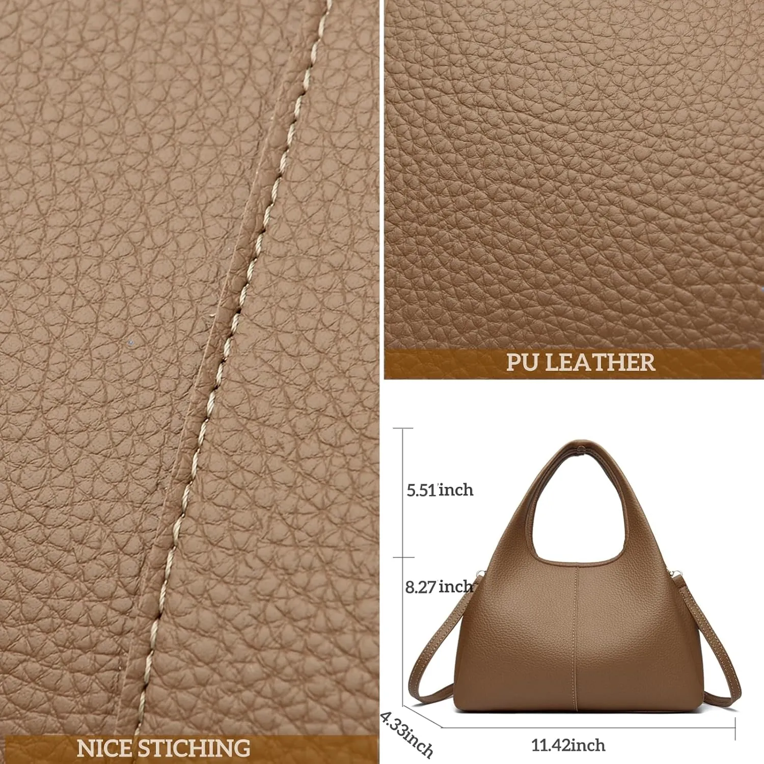 Top Handle Purses for Women Satchel Purses PU Leather Crossbody Bag Trendy Shoulder Bag