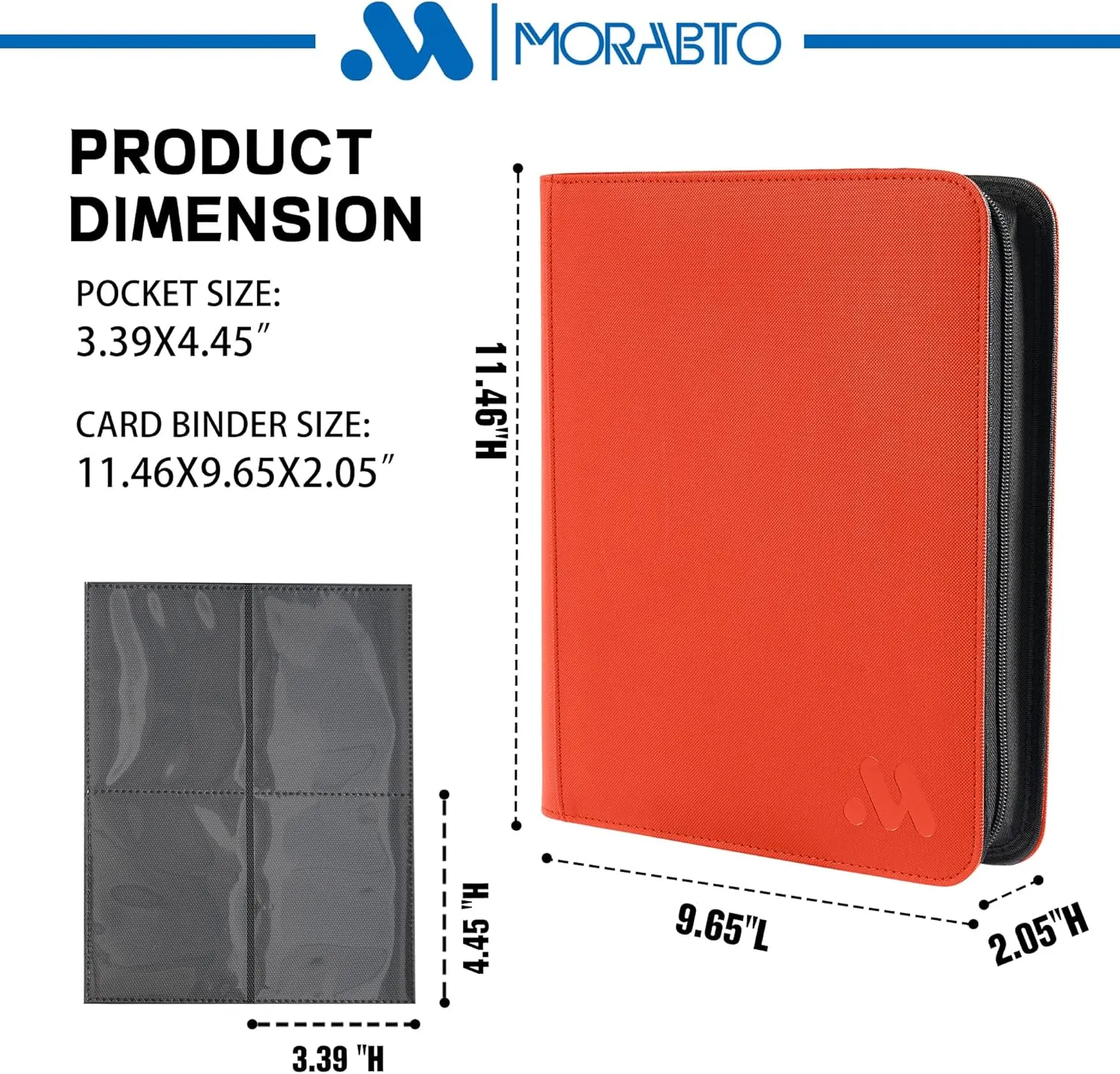 Toploader Binder, Holds 128 Top Loaders,4 Pocket Top Loader Binders for 3" x 4" Rigid Cards,Card Album Folder for Hard Plastic Top Loaders