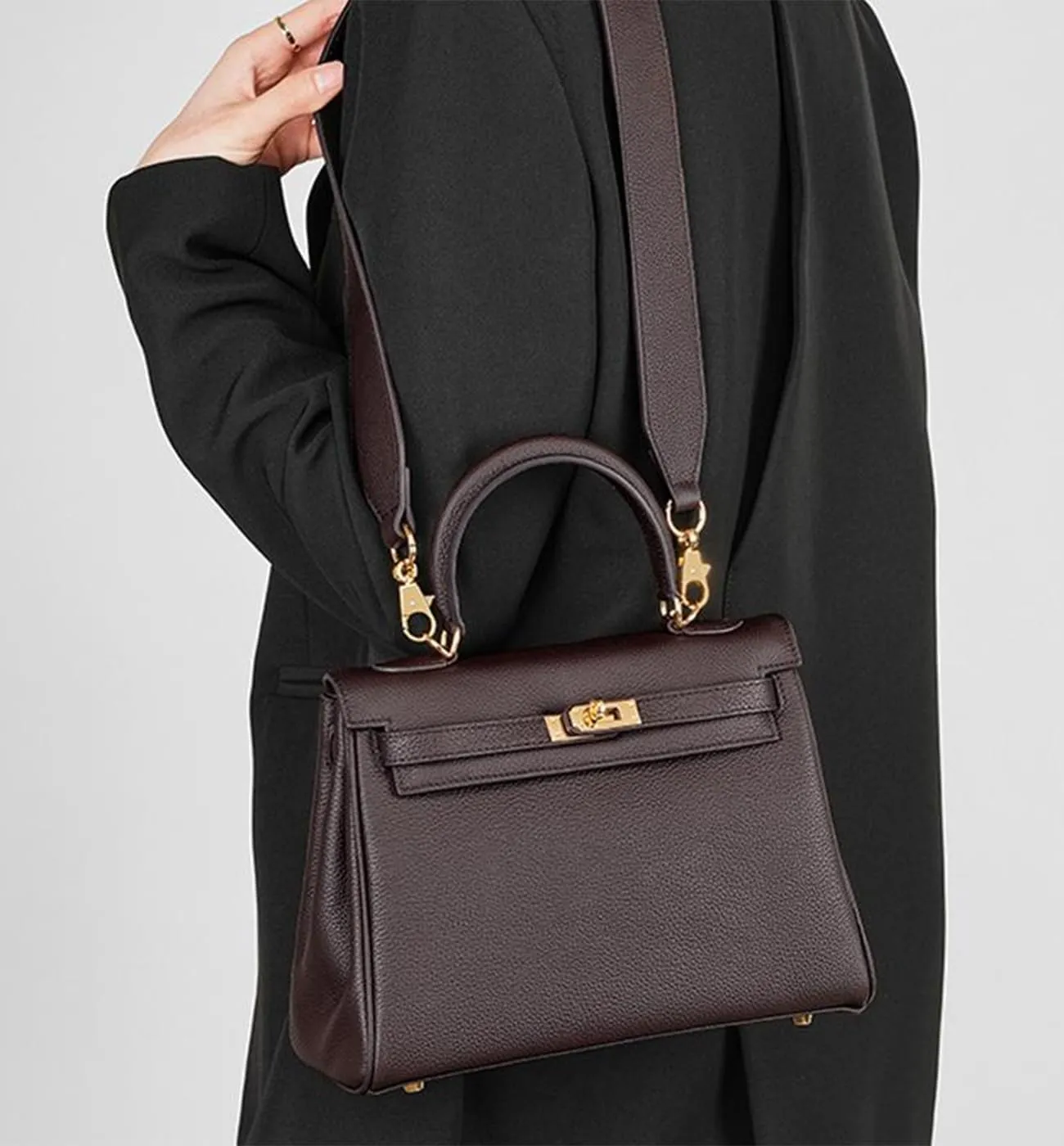 Tote Bag for Women, Genuine Leather Top Handle Handbag, Fashion Vintage Shoulder Bag, Crossbody, With 2 strap.
