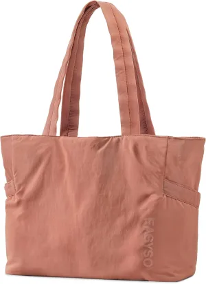 Tote Bag for Women,Puffer Travel Tote Bags with Zipper, Quilted Handbag with Compartments for Travel Work Sport,Dusty Rose