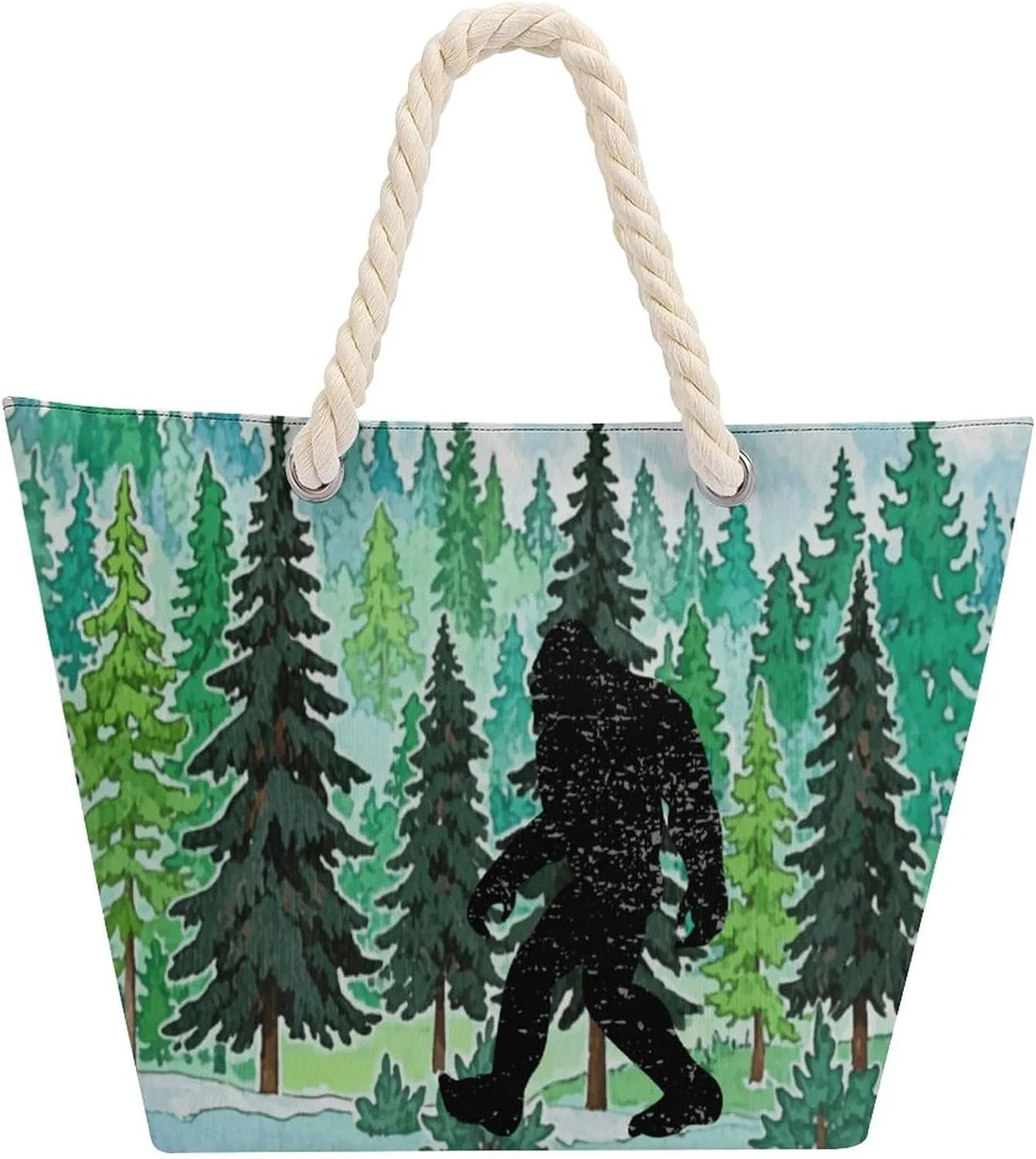 Tote Bag Large Handles Beach Bag with Zipper for Shopping Groceries Travel Outdoors Swim Pool Bag