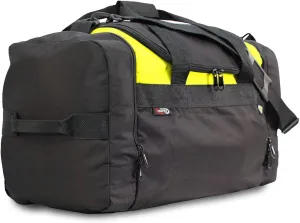 Trackster Auto Racing Motorsports Gym Gear Sports Equipment Duffel Bag (Black-Yellow)