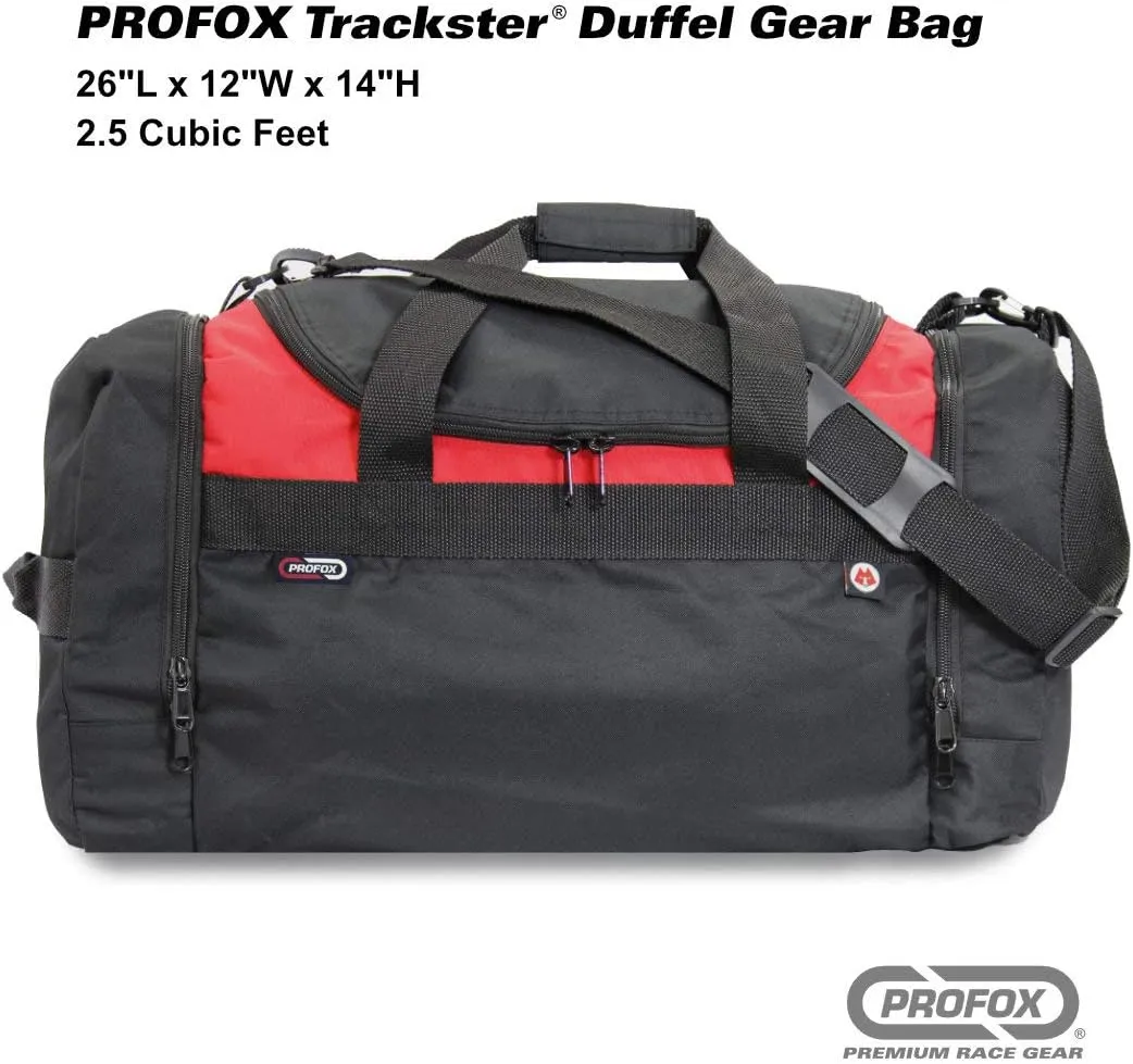 Trackster Auto Racing Motorsports Gym Gear Sports Equipment Duffel Bag (Black-Yellow)