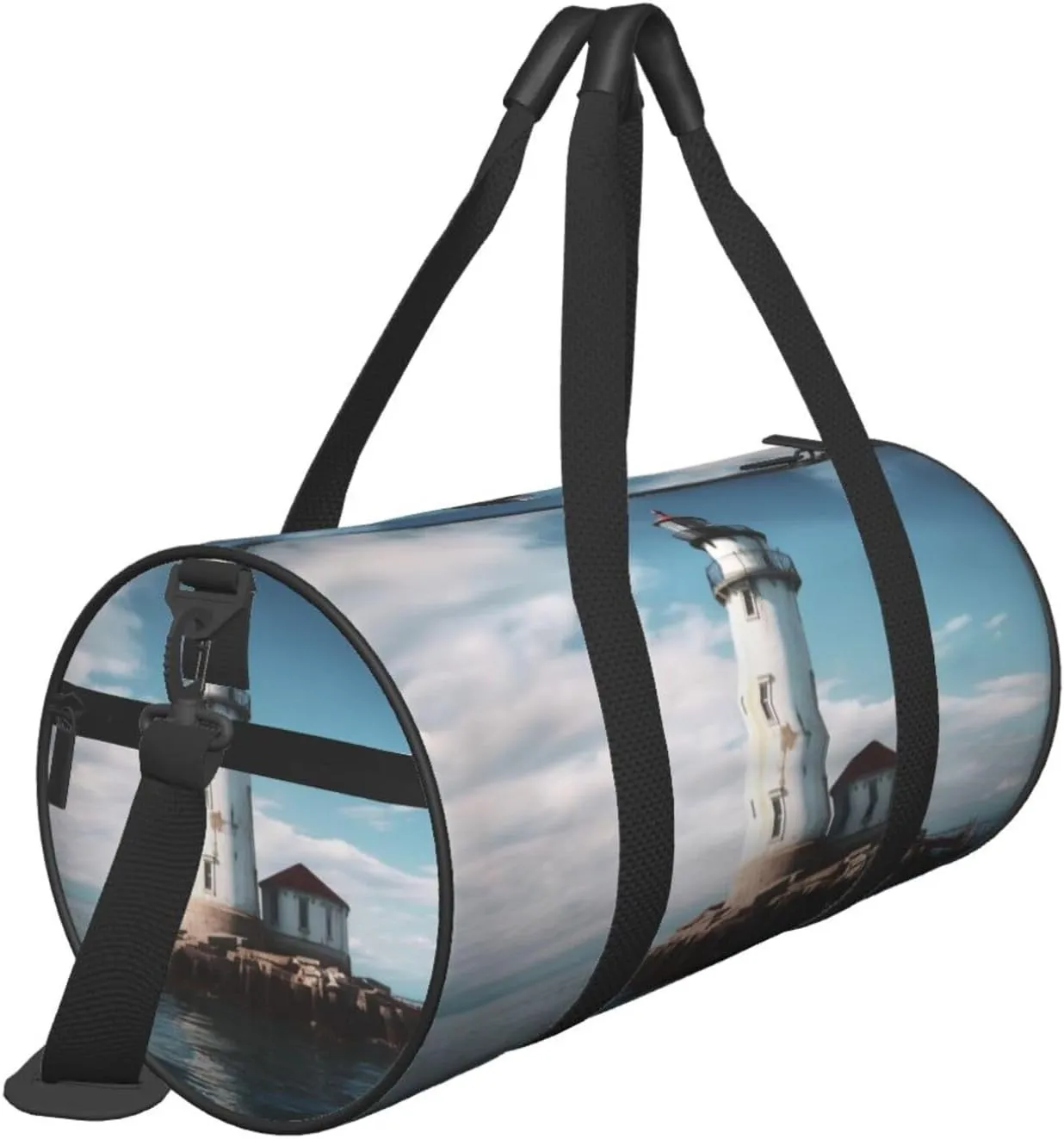 Travel Bag For Women,Light House Ocean Print Personal Item Duffle Bags,Weekend Travel Duffel Tote Bag,Travel Sport Gym Bag For Men,Airplane Travel Essentials For Flying