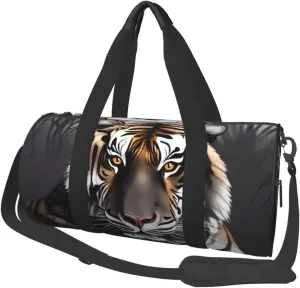 Travel Bag For Women,Tiger At Rest Print Personal Item Duffle Bags,Weekend Travel Duffel Tote Bag,Travel Sport Gym Bag For Men,Airplane Travel Essentials For Flying