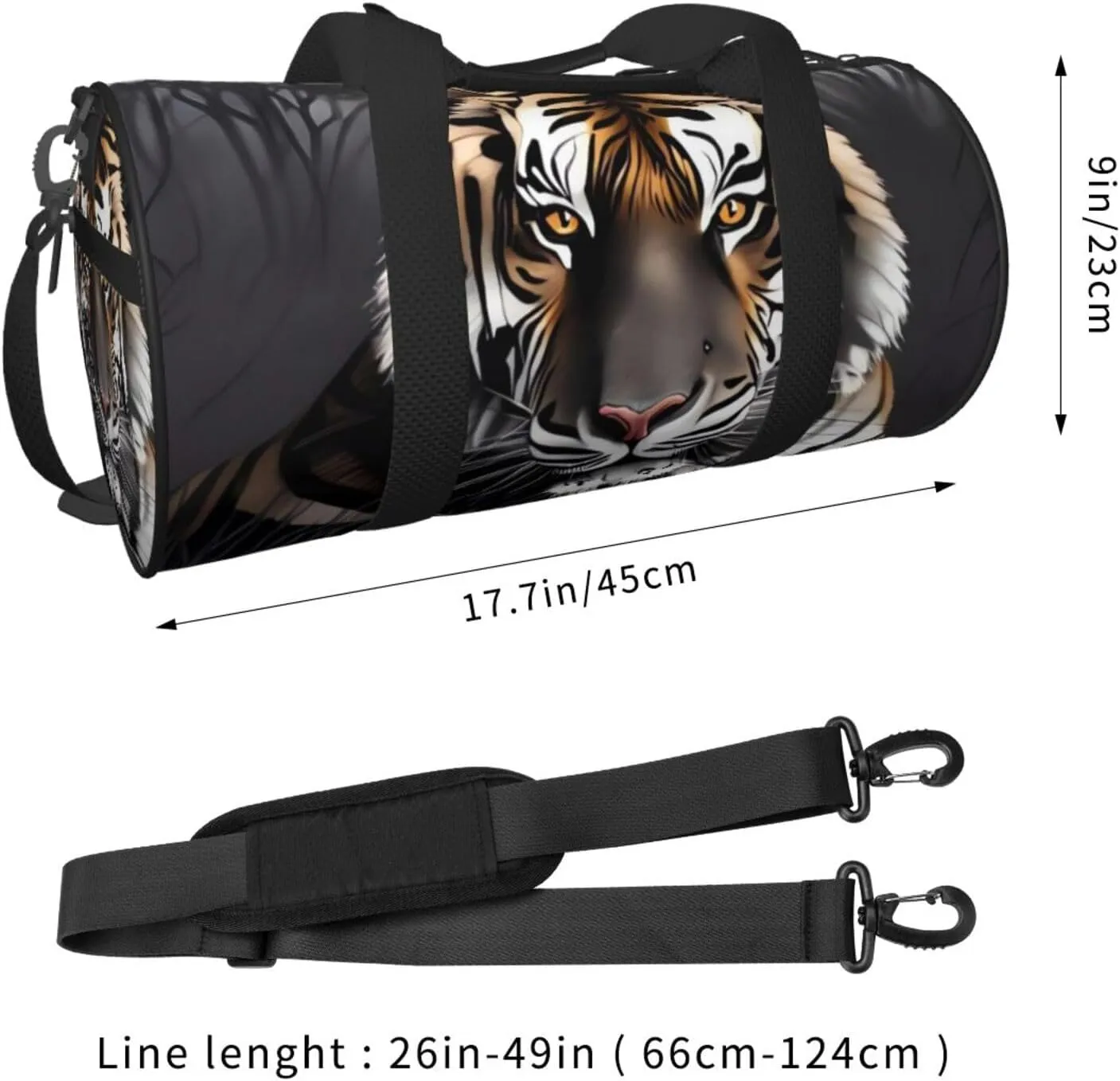 Travel Bag For Women,Tiger At Rest Print Personal Item Duffle Bags,Weekend Travel Duffel Tote Bag,Travel Sport Gym Bag For Men,Airplane Travel Essentials For Flying