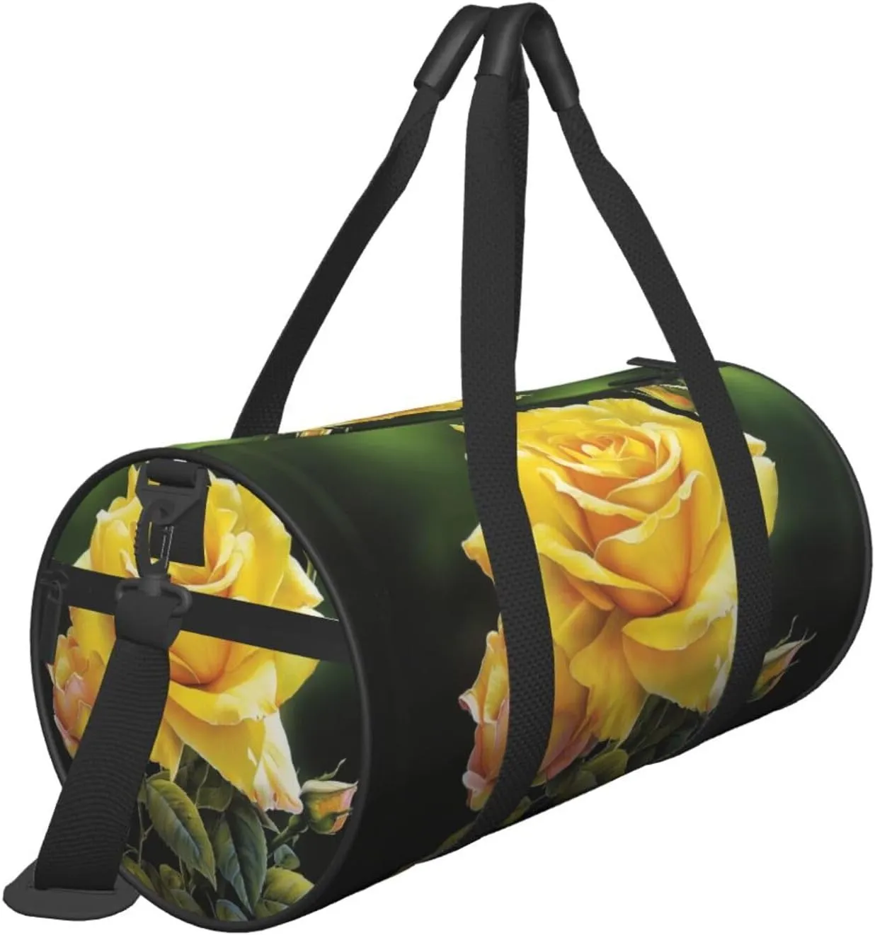 Travel Bag For Women,Yellow Rose Print Personal Item Duffle Bags,Weekend Travel Duffel Tote Bag,Travel Sport Gym Bag For Men,Airplane Travel Essentials For Flying