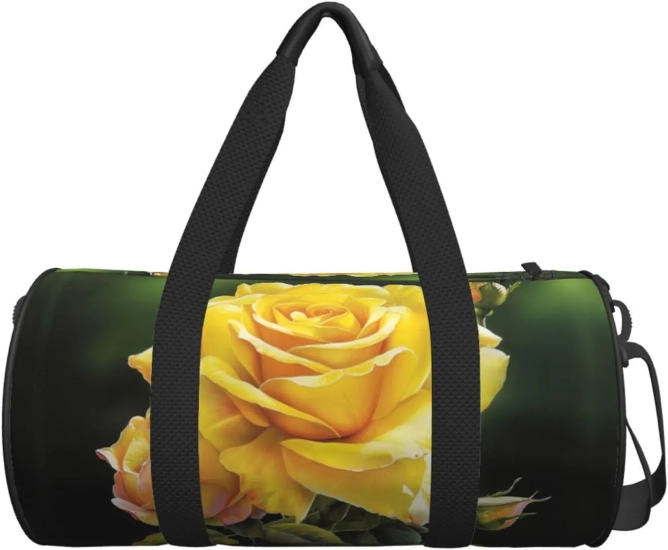Travel Bag For Women,Yellow Rose Print Personal Item Duffle Bags,Weekend Travel Duffel Tote Bag,Travel Sport Gym Bag For Men,Airplane Travel Essentials For Flying