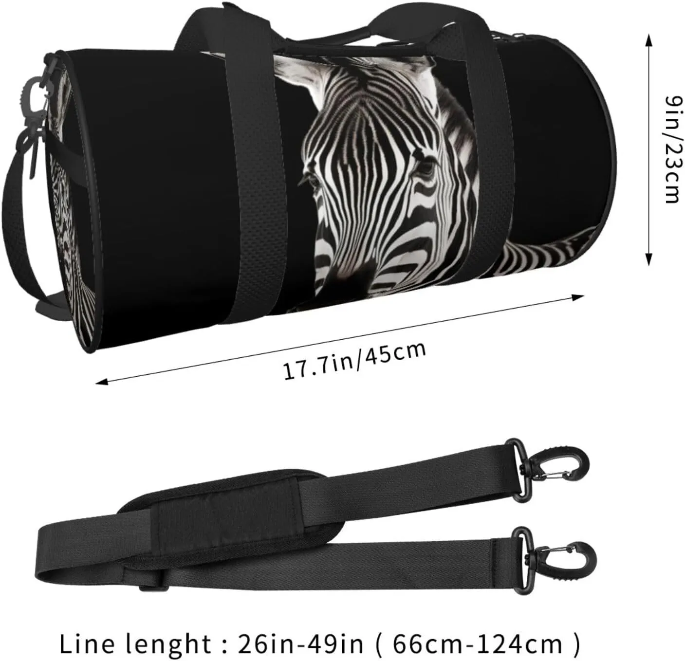 Travel Bag For Women,Zebra Print Personal Item Duffle Bags,Weekend Travel Duffel Tote Bag,Travel Sport Gym Bag For Men,Airplane Travel Essentials For Flying