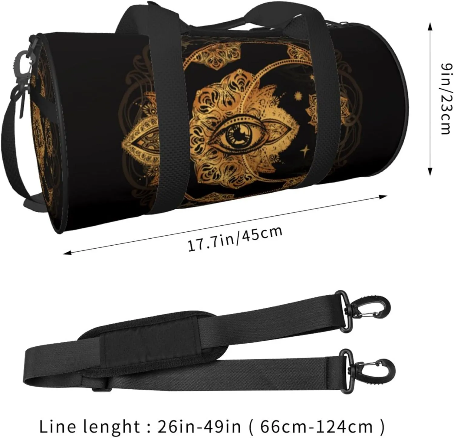 Travel Duffel Bag Bohemia Moon Sun Workout Bag For Woman Dance Bag Weekender Bag Man Tote Gym Bag Hospital Bag For Labor And Delivery Overnight Bag Luggage Bag