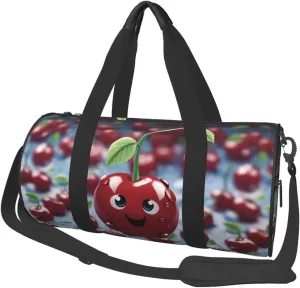 Travel Duffel Bag Cartoon Cherry Weekender Overnight Bag For Men Women Large Capacity Sports Gym Bag Canvas Carry On Tote Bags For Travel Yoga