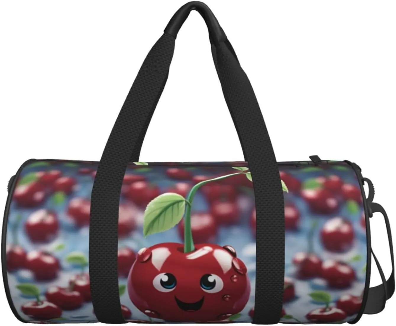 Travel Duffel Bag Cartoon Cherry Weekender Overnight Bag For Men Women Large Capacity Sports Gym Bag Canvas Carry On Tote Bags For Travel Yoga