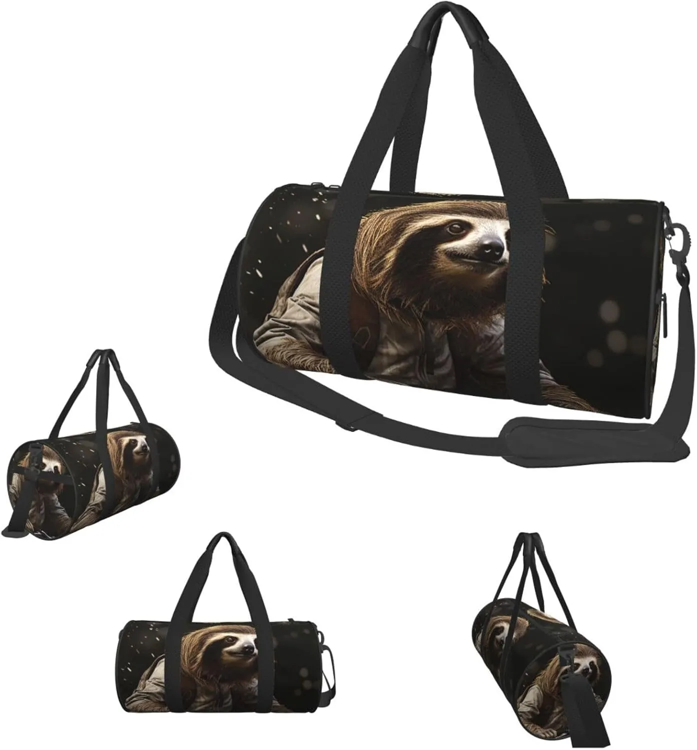 Travel Duffel Bag Cycling Sloth Weekender Overnight Bag For Men Women Large Capacity Sports Gym Bag Canvas Carry On Tote Bags For Travel Yoga