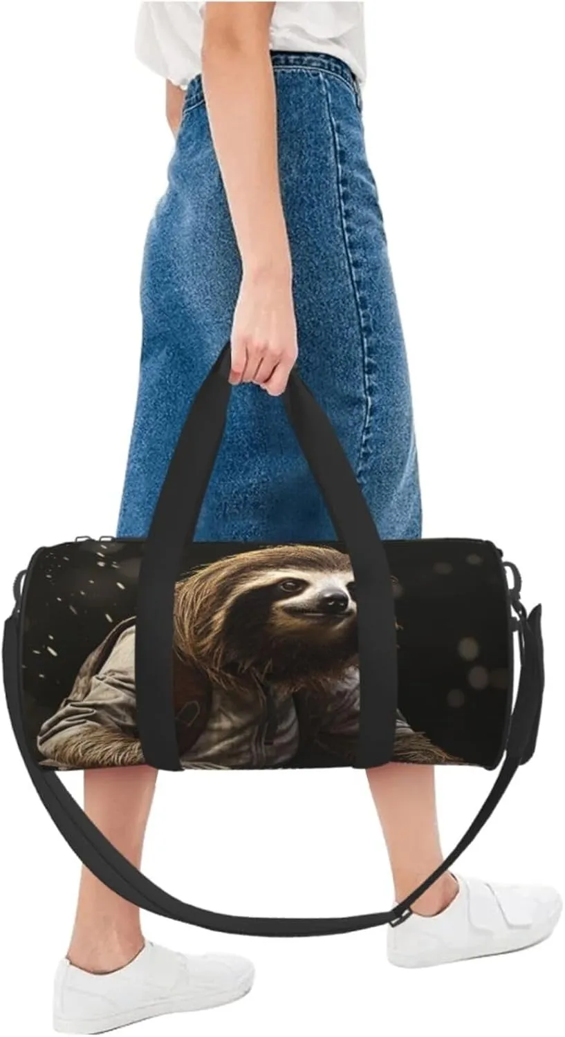 Travel Duffel Bag Cycling Sloth Weekender Overnight Bag For Men Women Large Capacity Sports Gym Bag Canvas Carry On Tote Bags For Travel Yoga