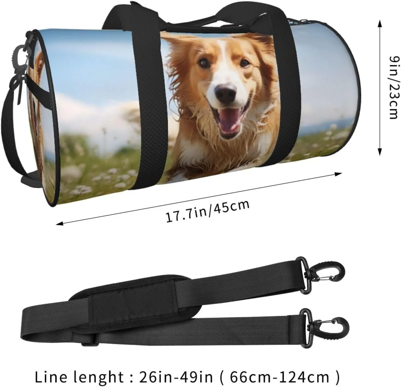 Travel Duffel Bag Dog Running Weekender Overnight Bag For Men Women Large Capacity Sports Gym Bag Canvas Carry On Tote Bags For Travel Yoga