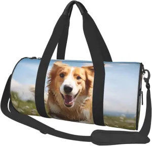 Travel Duffel Bag Dog Running Weekender Overnight Bag For Men Women Large Capacity Sports Gym Bag Canvas Carry On Tote Bags For Travel Yoga