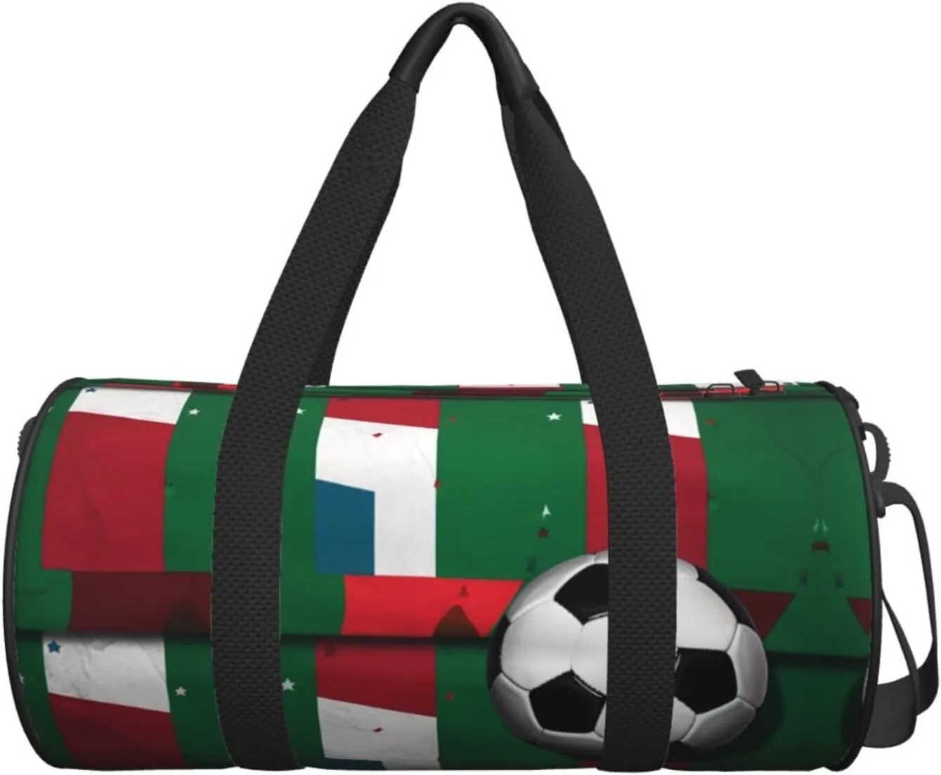 Travel Duffel Bag Italian Flag And Football Weekender Overnight Bag For Men Women Large Capacity Sports Gym Bag Canvas Carry On Tote Bags For Travel Yoga