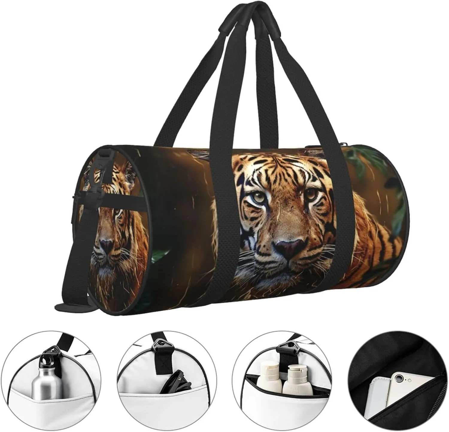 Travel Duffel Bag Leopard In The Woods Weekender Overnight Bag For Men Women Large Capacity Sports Gym Bag Canvas Carry On Tote Bags For Travel Yoga