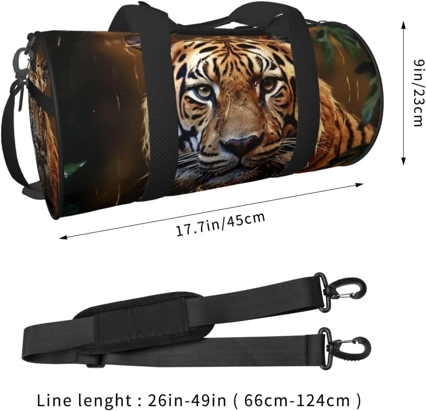 Travel Duffel Bag Leopard In The Woods Weekender Overnight Bag For Men Women Large Capacity Sports Gym Bag Canvas Carry On Tote Bags For Travel Yoga