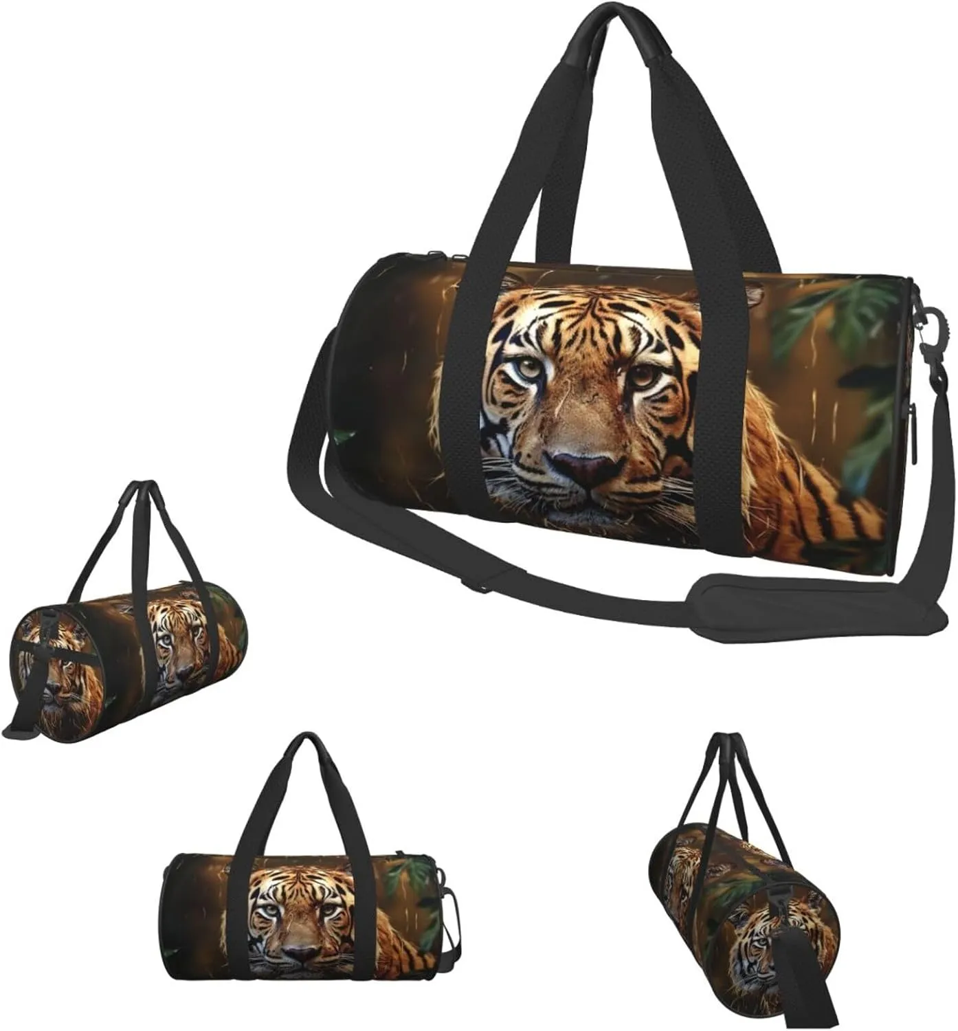 Travel Duffel Bag Leopard In The Woods Weekender Overnight Bag For Men Women Large Capacity Sports Gym Bag Canvas Carry On Tote Bags For Travel Yoga