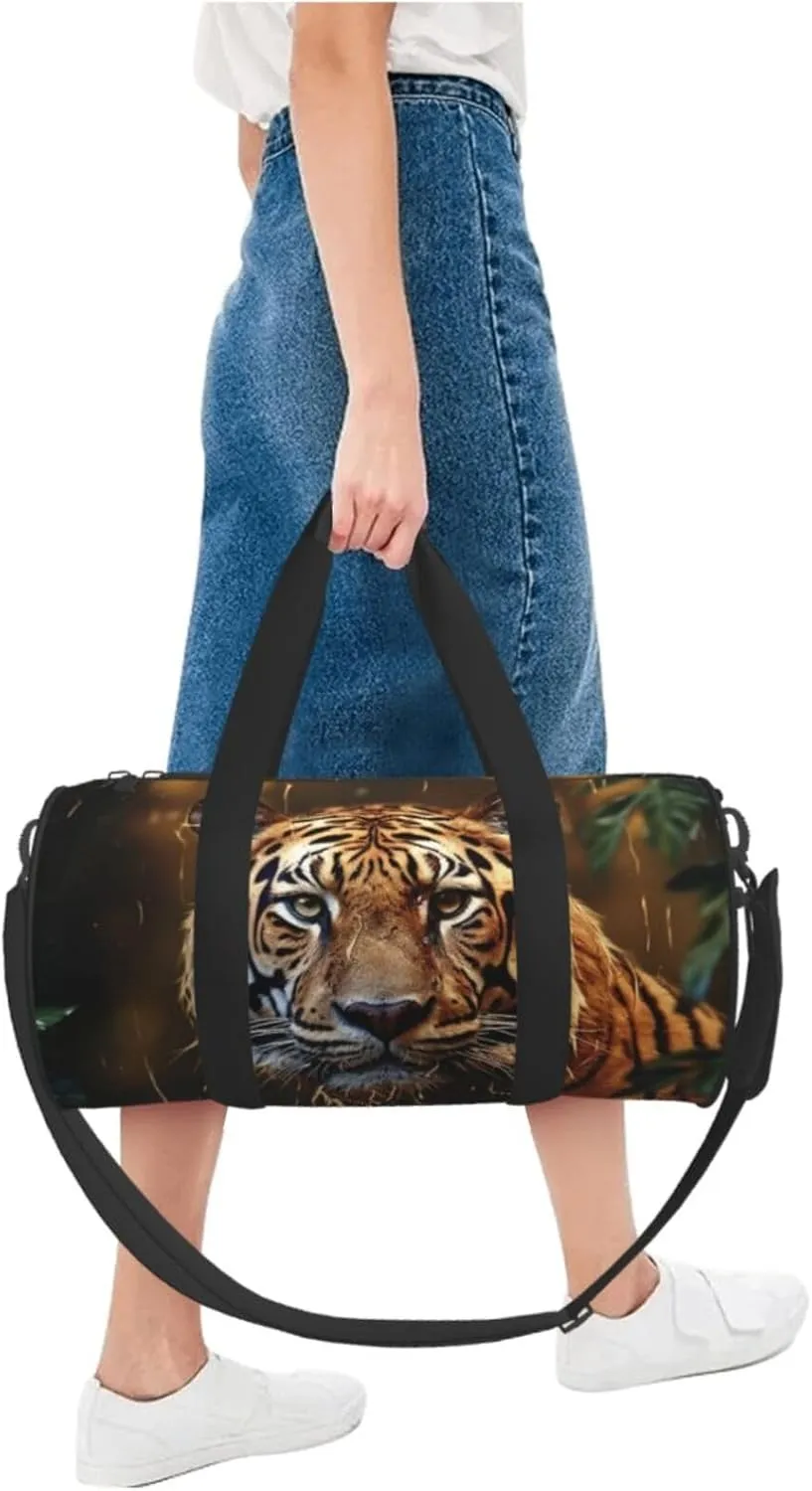 Travel Duffel Bag Leopard In The Woods Weekender Overnight Bag For Men Women Large Capacity Sports Gym Bag Canvas Carry On Tote Bags For Travel Yoga