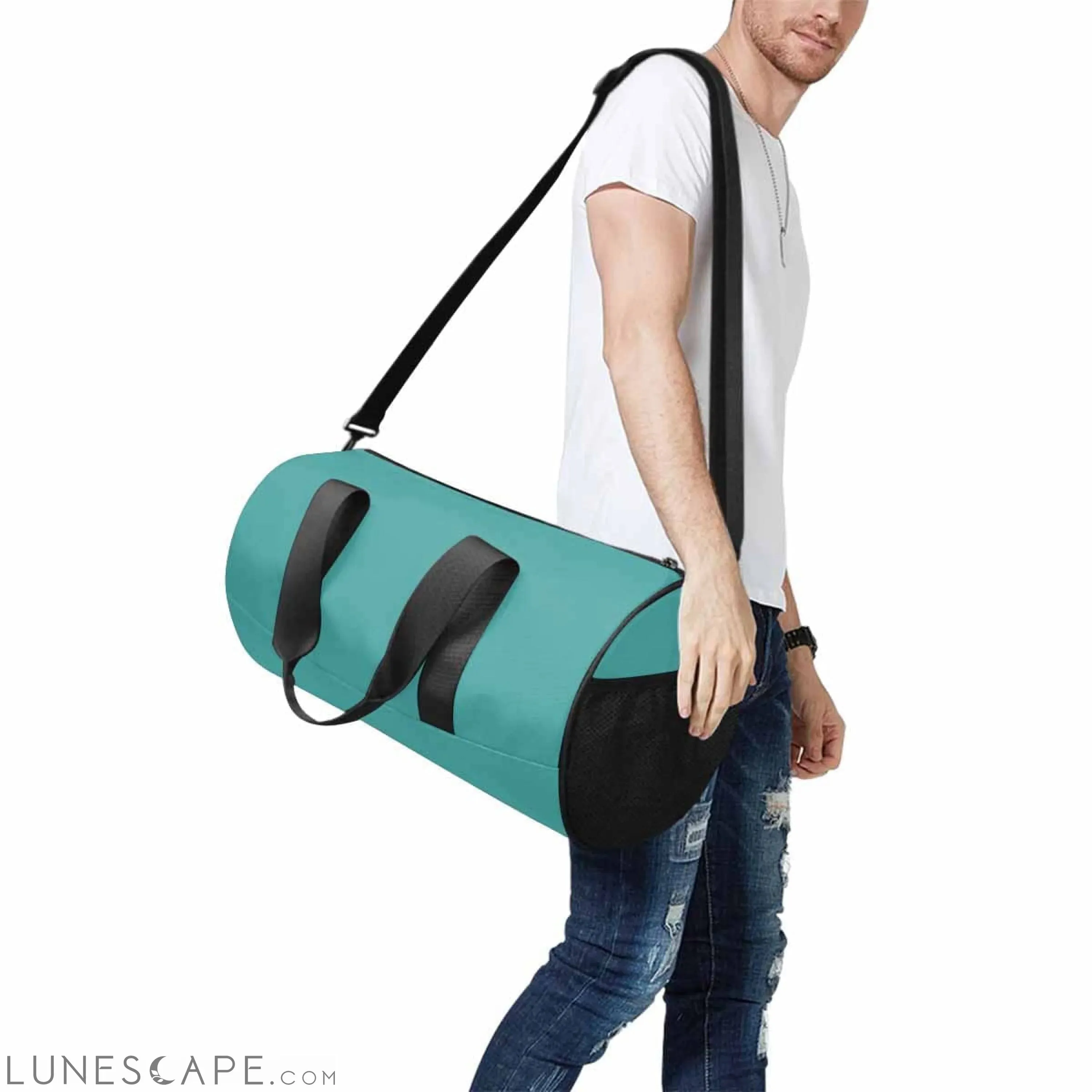 Travel Duffel Bag - Mint Blue - Carry