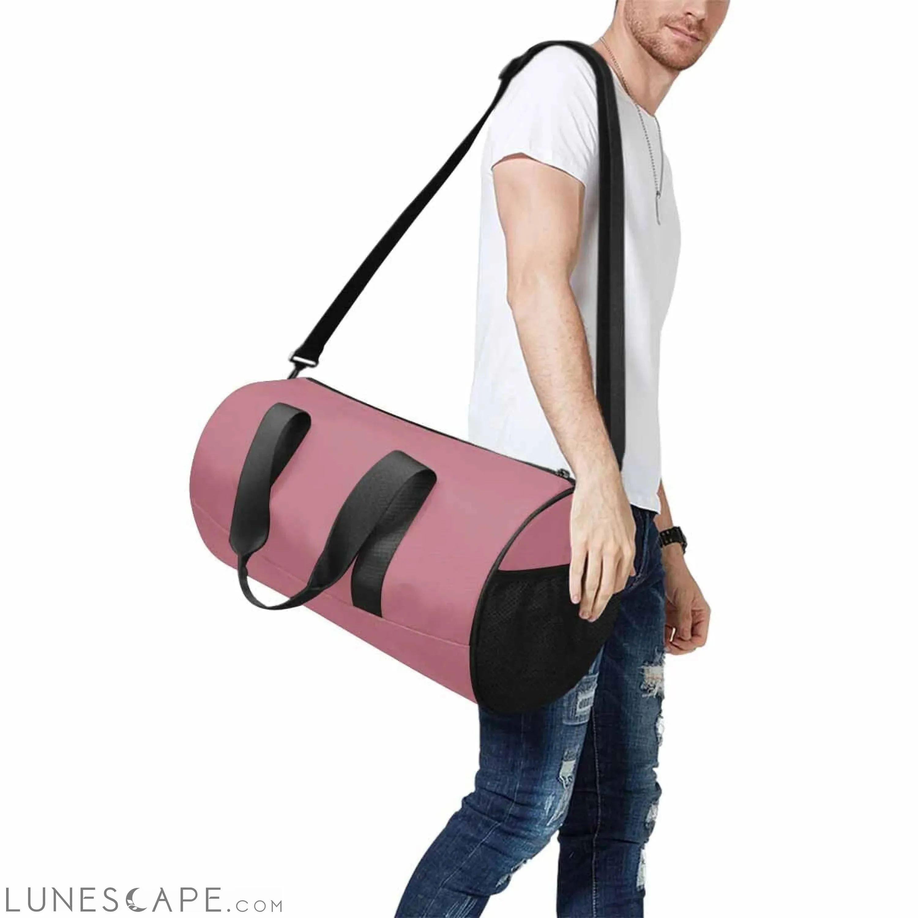Travel Duffel Bag - Rose Gold Red - Carry