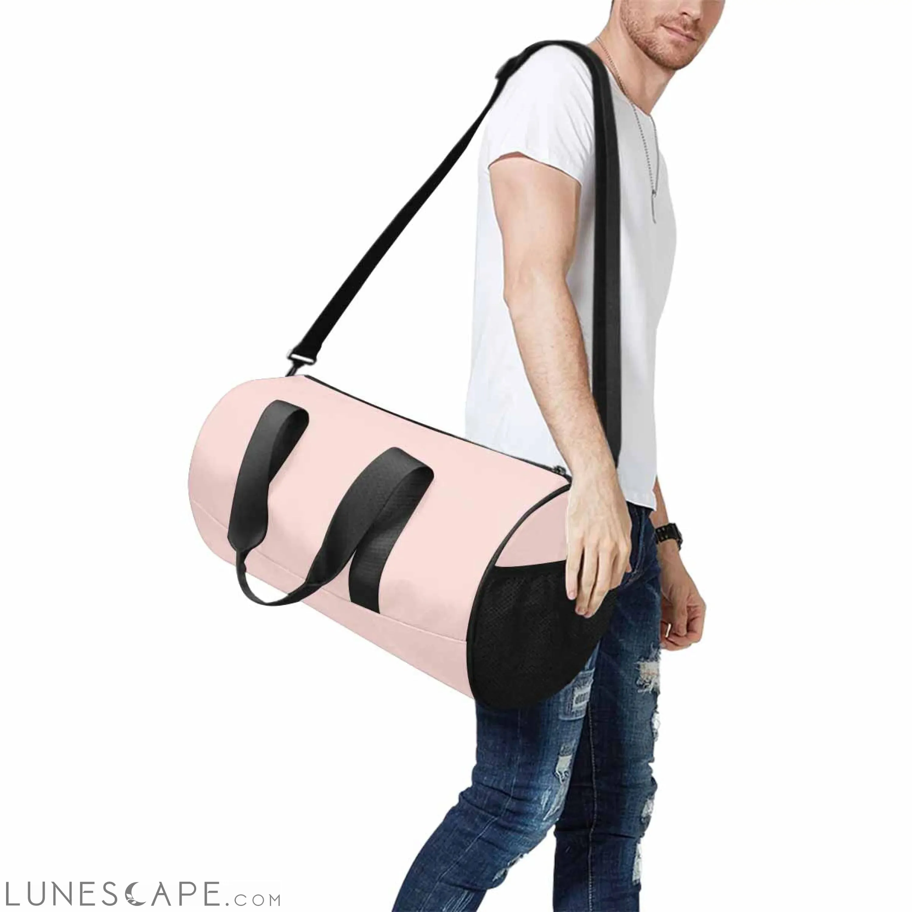 Travel Duffel Bag - Scallop Seashell Pink - Carry