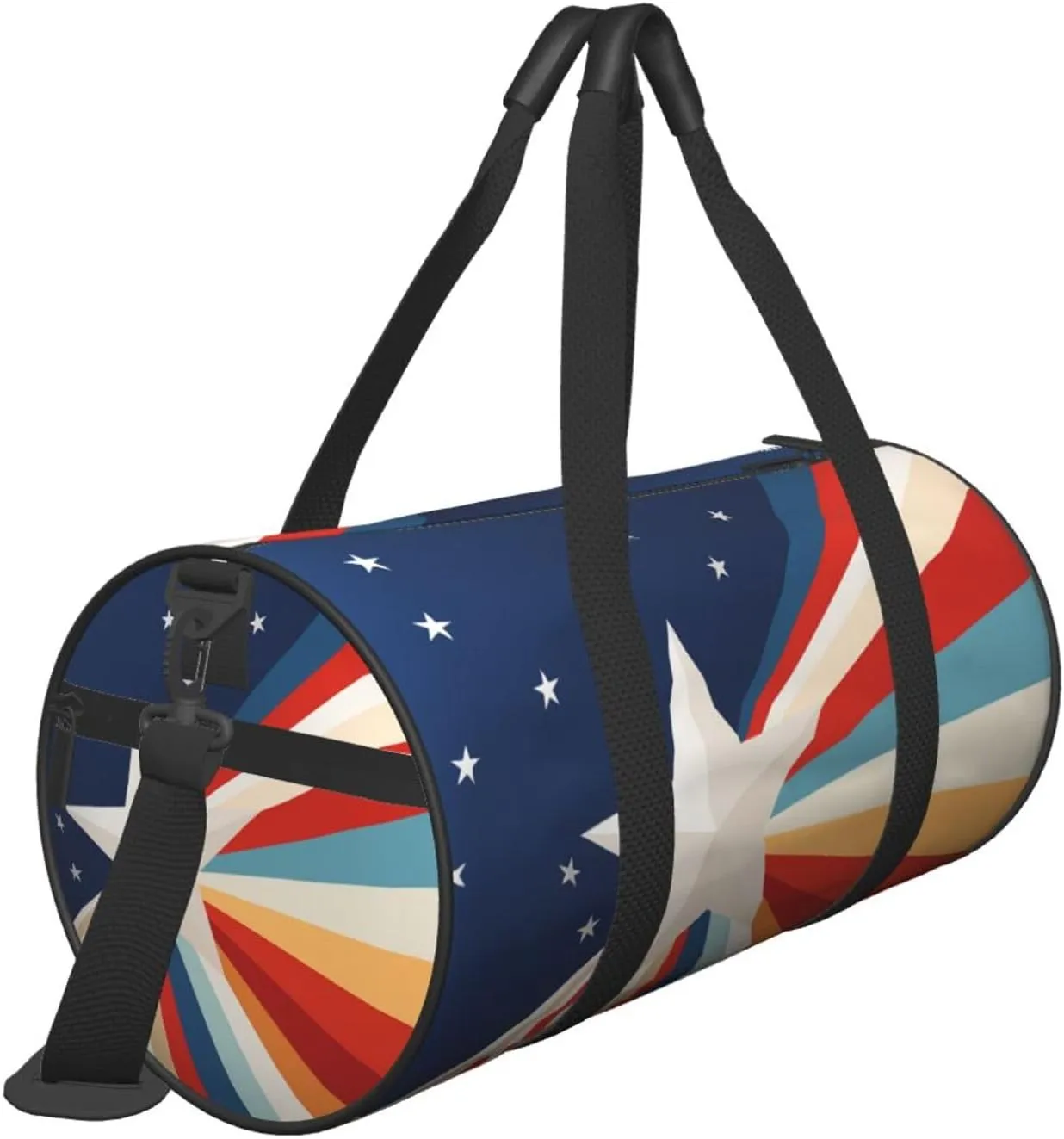 Travel Duffel Bag Star Shape Stripe Style Weekender Overnight Bag For Men Women Large Capacity Sports Gym Bag Canvas Carry On Tote Bags For Travel Yoga