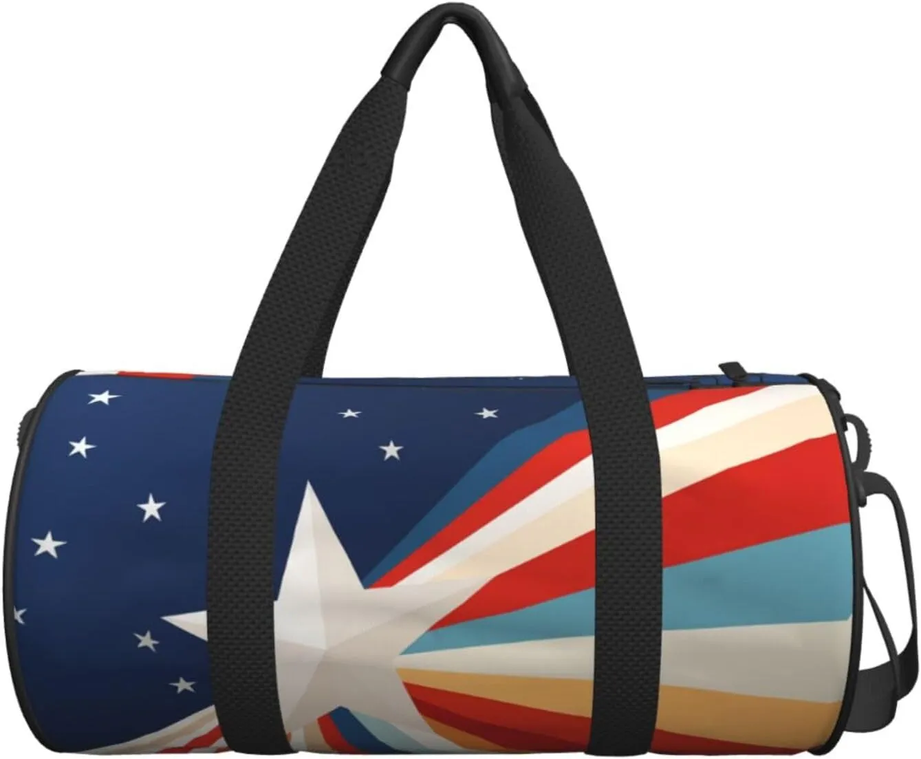 Travel Duffel Bag Star Shape Stripe Style Weekender Overnight Bag For Men Women Large Capacity Sports Gym Bag Canvas Carry On Tote Bags For Travel Yoga