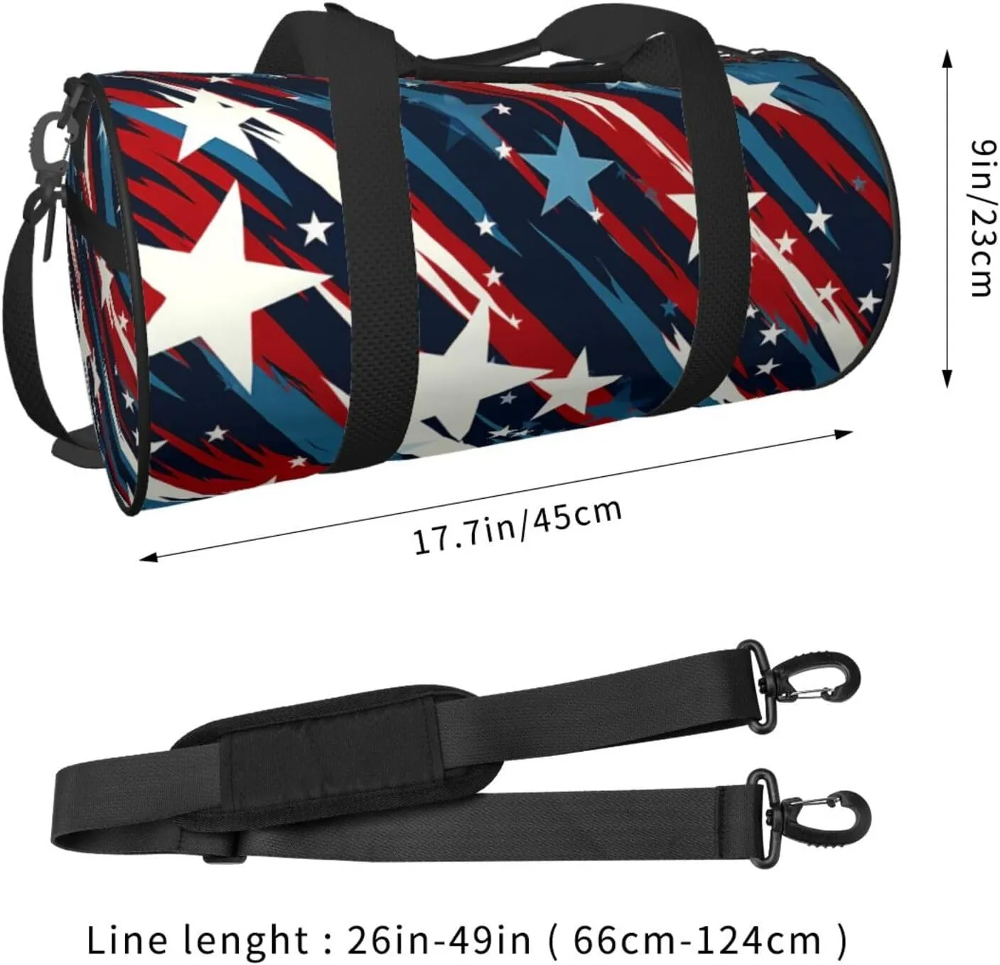 Travel Duffel Bag Stars Stripes Weekender Overnight Bag For Men Women Large Capacity Sports Gym Bag Canvas Carry On Tote Bags For Travel Yoga