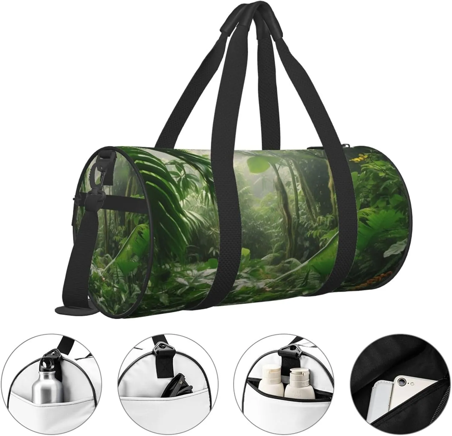 Travel Duffel Bag Tropical Rainforest Weekender Overnight Bag For Men Women Large Capacity Sports Gym Bag Canvas Carry On Tote Bags For Travel Yoga