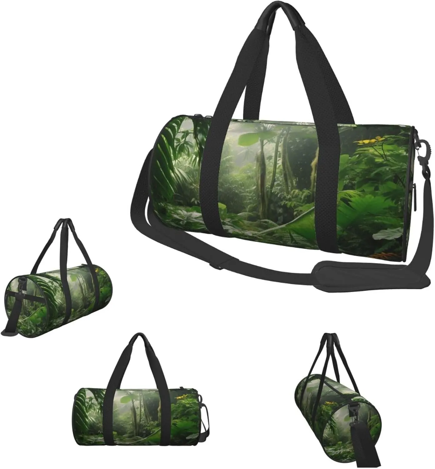 Travel Duffel Bag Tropical Rainforest Weekender Overnight Bag For Men Women Large Capacity Sports Gym Bag Canvas Carry On Tote Bags For Travel Yoga