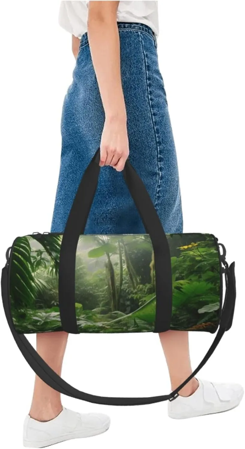 Travel Duffel Bag Tropical Rainforest Weekender Overnight Bag For Men Women Large Capacity Sports Gym Bag Canvas Carry On Tote Bags For Travel Yoga