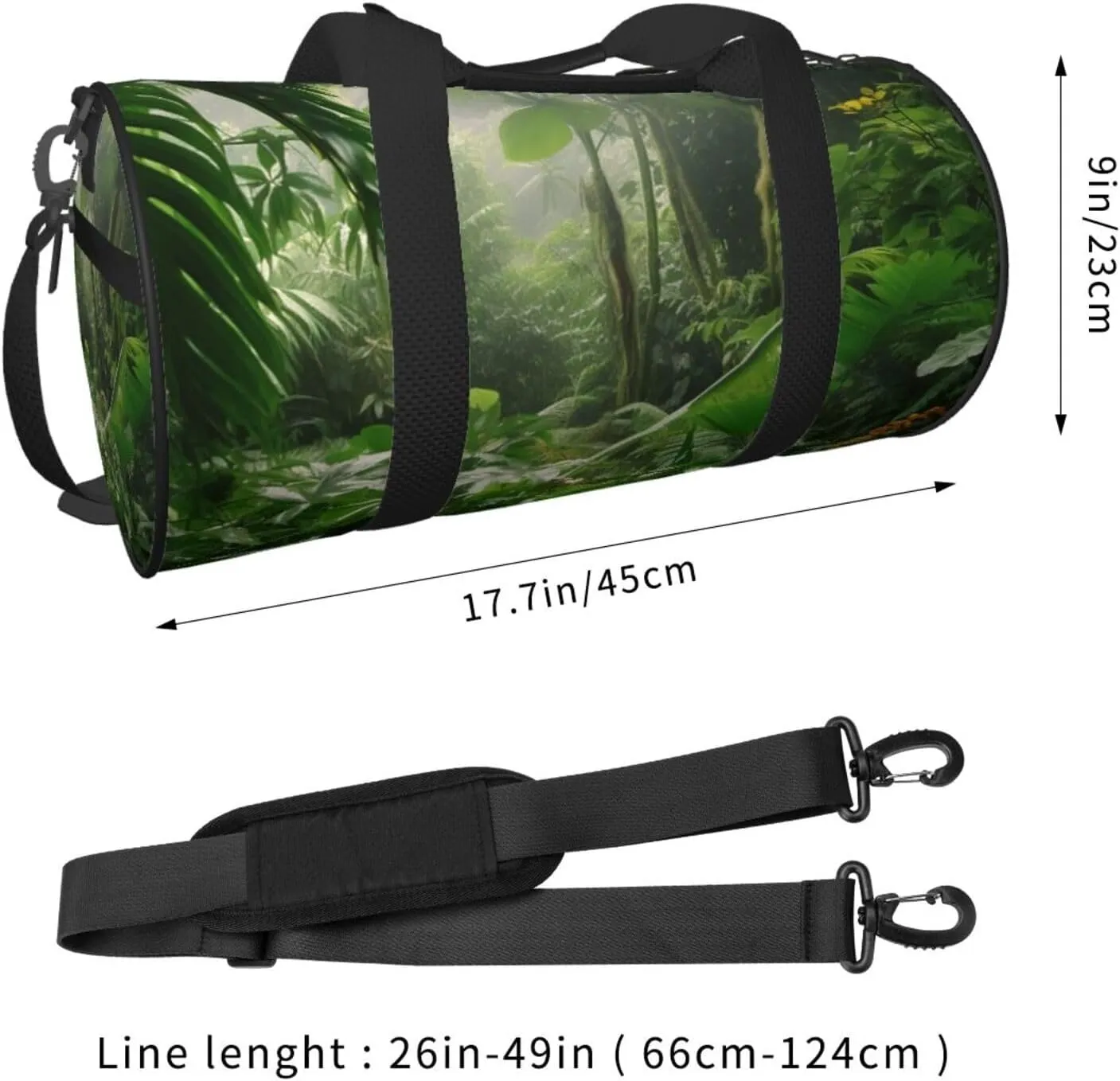 Travel Duffel Bag Tropical Rainforest Weekender Overnight Bag For Men Women Large Capacity Sports Gym Bag Canvas Carry On Tote Bags For Travel Yoga